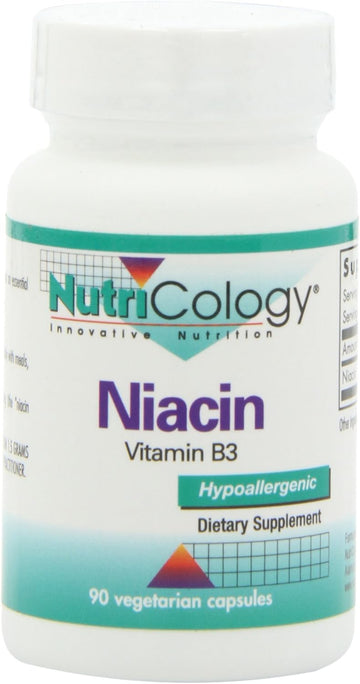 Nutricology Niacin (Vit B3), Vegicaps, 90-Count