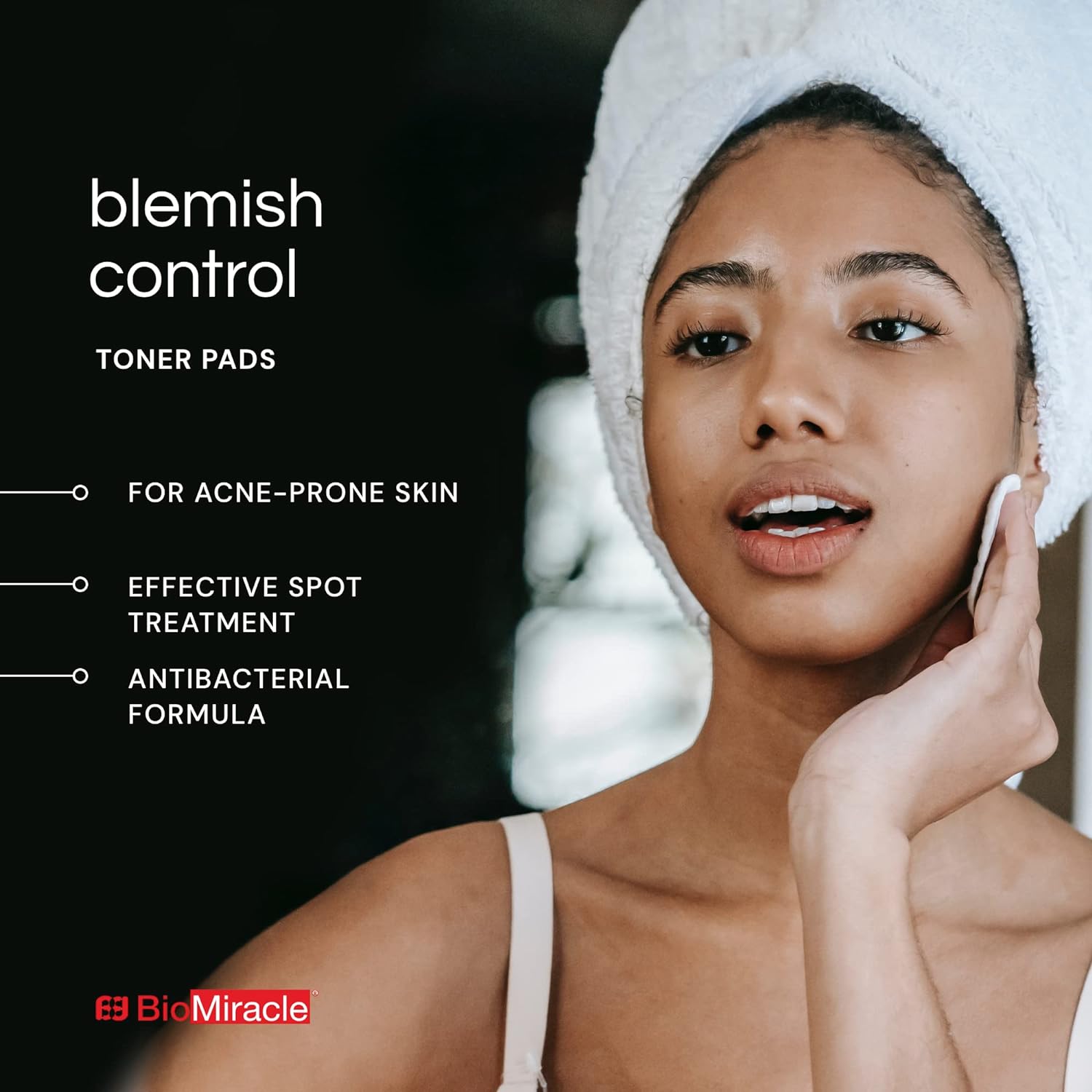 BioMiracle Blemish Control Toner Pads, Spot Treatment for Bl