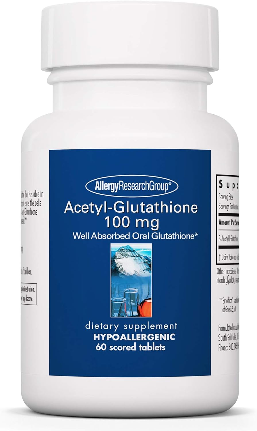 Allergy Research Group Acetyl-Glutathione, 100 Mg 60 Tabs
