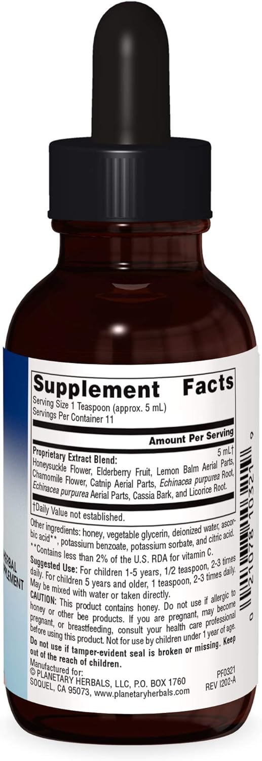 Planetary Herbals Well Child, Alcohol Free 5 ml Echinacea-Elderberry H