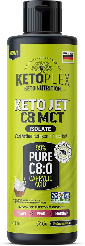 KetoPlex KetoJet? C8 MCT Isolate Oil, 473 ml9.6 Ounces