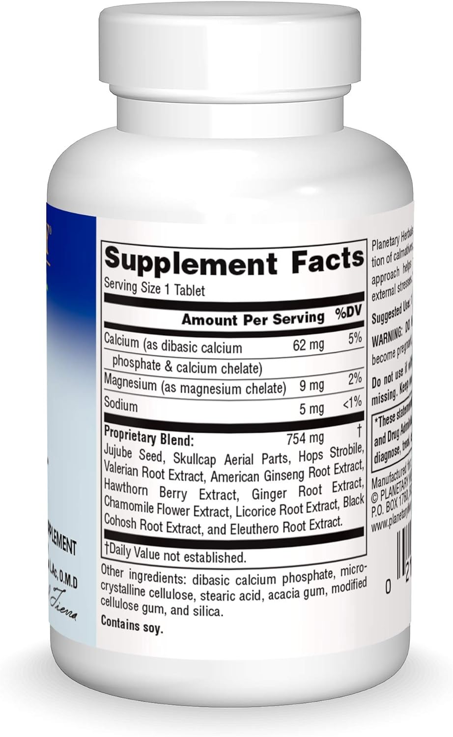Planetary Herbals Stress Free Calm Formula Tablets, 10 Count