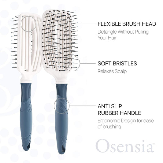 Osensia Wet Brush Detangling Brush for Curly Hair, Thick and Dry. Travel Detangle Brush for Women, Men, and Kids