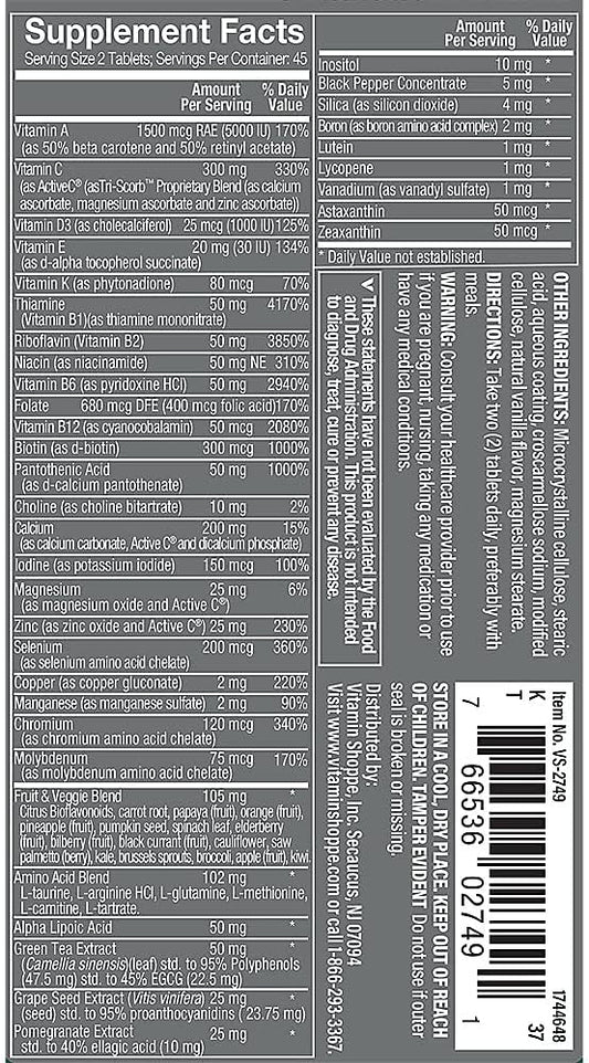 Ultimate Man Multivitamin (90 Tablets) By The Vitamin Shoppe