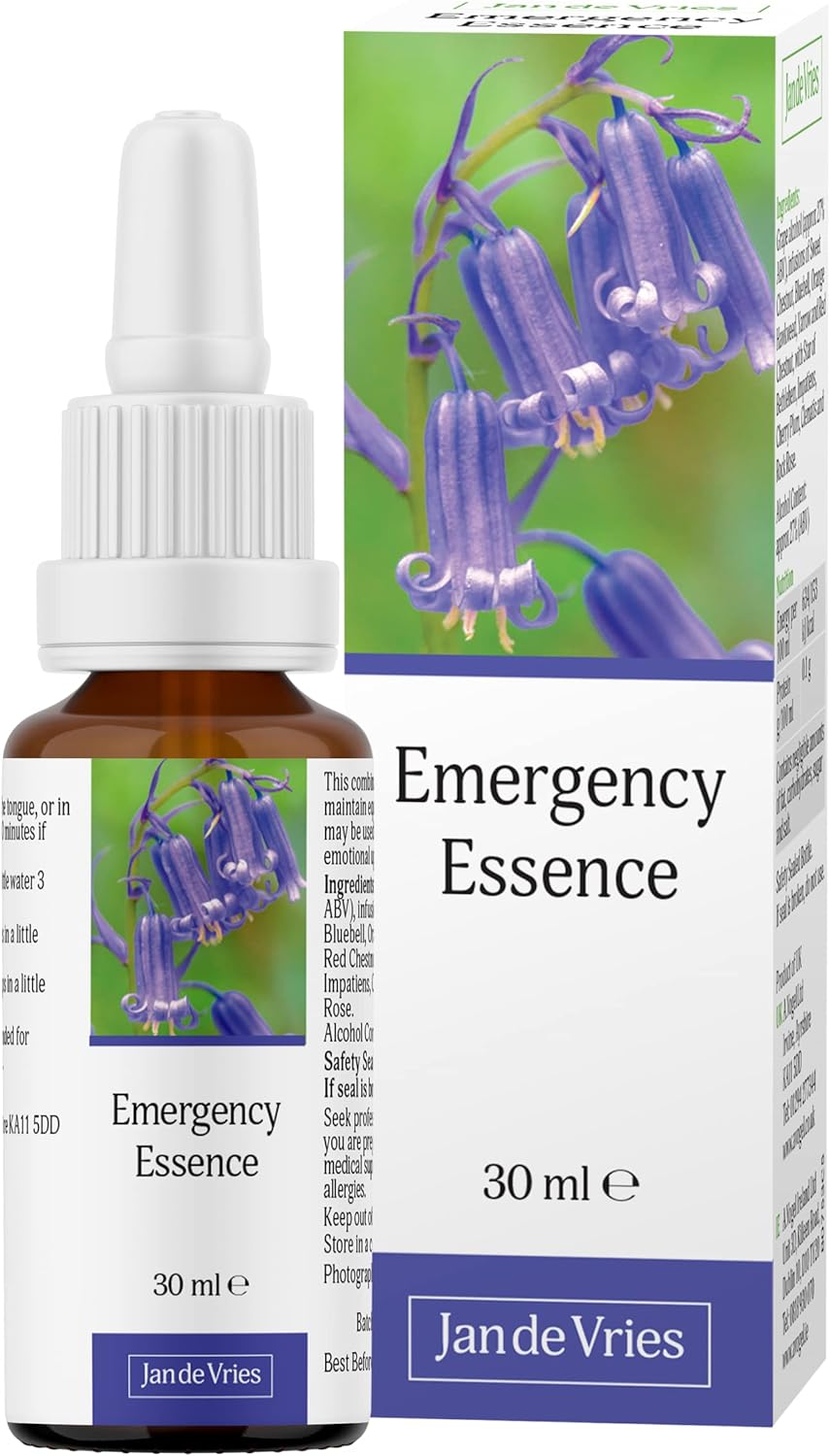 Jan De Vries Emergency Essence | Calm & Steady the Emotions | Contains58.97 Grams