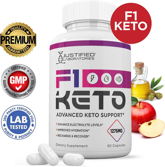 (2 Pack) F1 Keto Now 800MG Includes goBHB Exogenous Ketones Advanced Ketosis Support for Men Women 120 Capsules