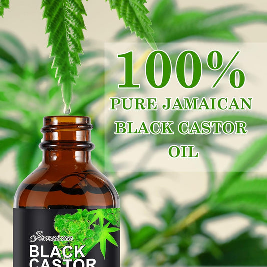 FIDITUIH Jamaican Black Castor Oil for Hair,Organic Black Castor Oil for Hair Growth,Organic Cold Pressed Castor oil 100