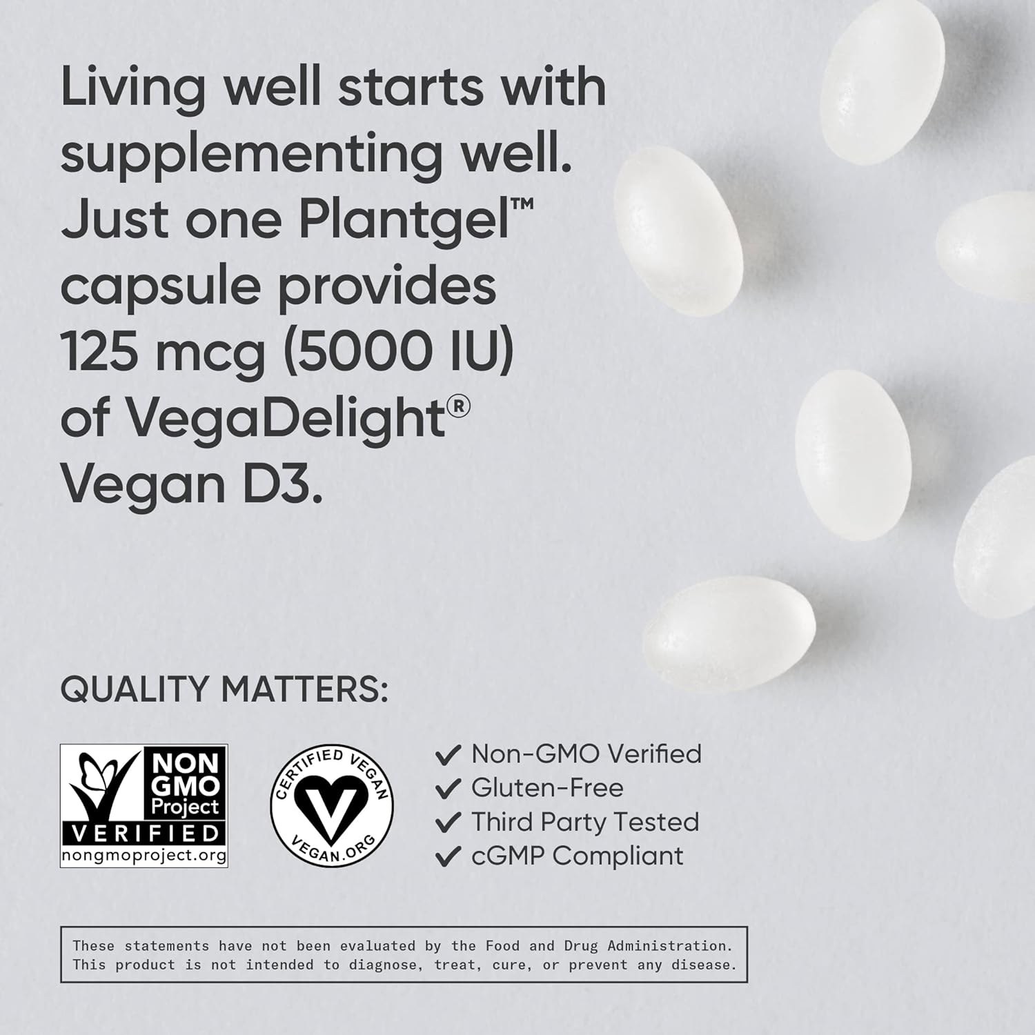 Sports Research Vegan Vitamin D3 5000IU (125 mcg) with Coconut Oil | 1