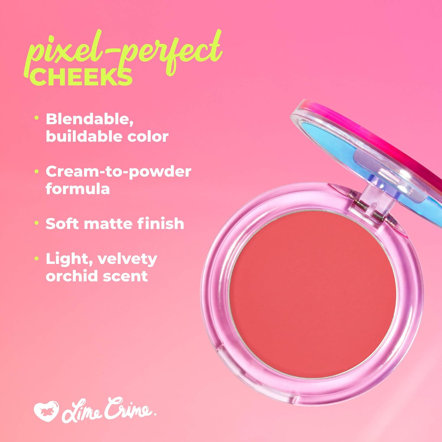 Lime Crime Softwear Blush, Hyperlink - Blendable, Buildable 