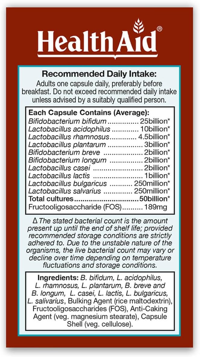 HealthAid ImmuProbio Pack of 2 x 30 Vegan Capsules (60 Capsules)

