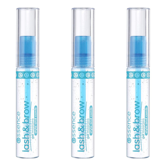 essence | 3-Pack Clear Lash Brow Gel Mascara | Tames and Sets Brows | Vegan | Cruelty Free