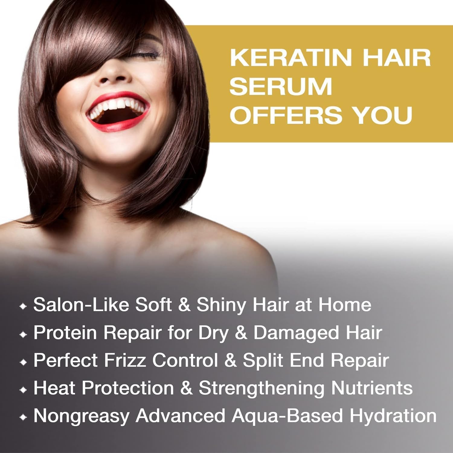  Vitamins Keratin Protein Hair Serum - Biotin Anti Frizz Con