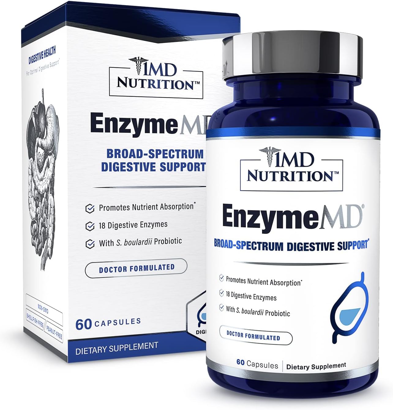 1MD Nutrition EnzymeMD - Digestive Enzymes Supplement - Doctor Formula2.89 Ounces