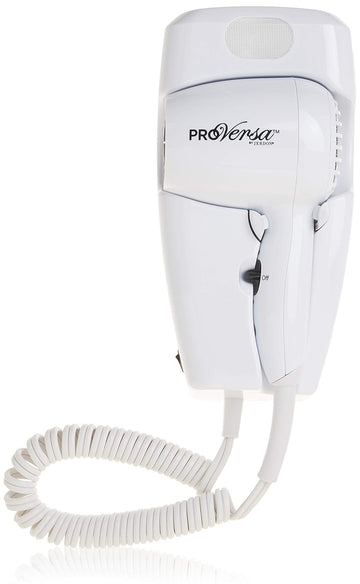 Jerdon Wall-Mount Hair Dryer - Direct Wire Hotel Style Wall Mounted Hair Dryer - White - JWM8CD