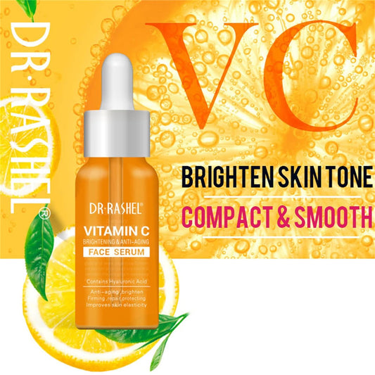 DR RASHEL Vitamin C Face Serum, Vitamin C Serum for Face with Hyaluronic Acid, Brightening & Anti-aging Facial Serum, Organic Vitamin C Serum for Face Dark Spots, Even Skin Tone, Lines & Wrinkles (1)