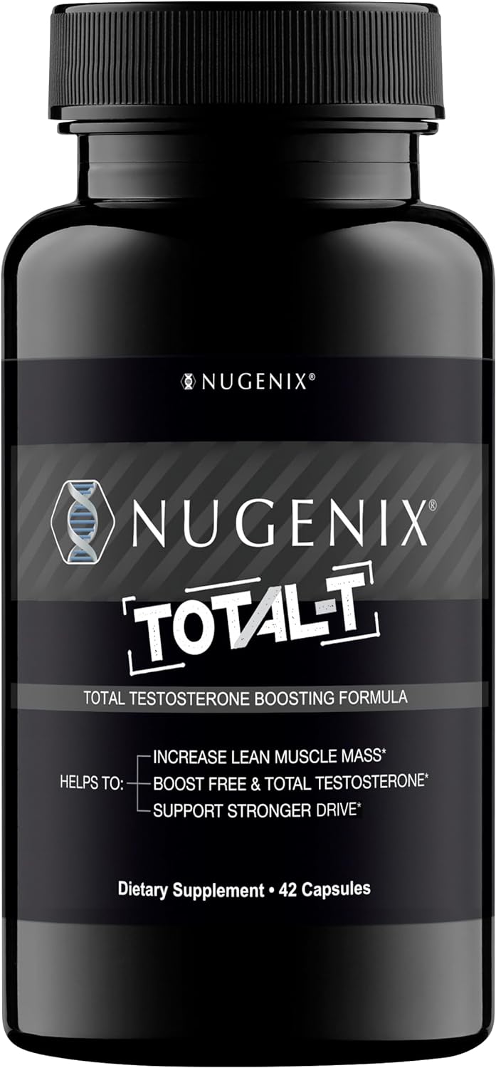 Nugenix Total-T, Free and Total Testosterone Booster Supplement for Men, 42 Count