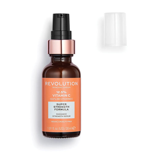 Revolution Skincare 12.5% Vitamin C Radiance Serum, Vitamin C Serum for Face, Leaves Skin Radiant and Provides Protection, Vegan & Cruelty Free, 30