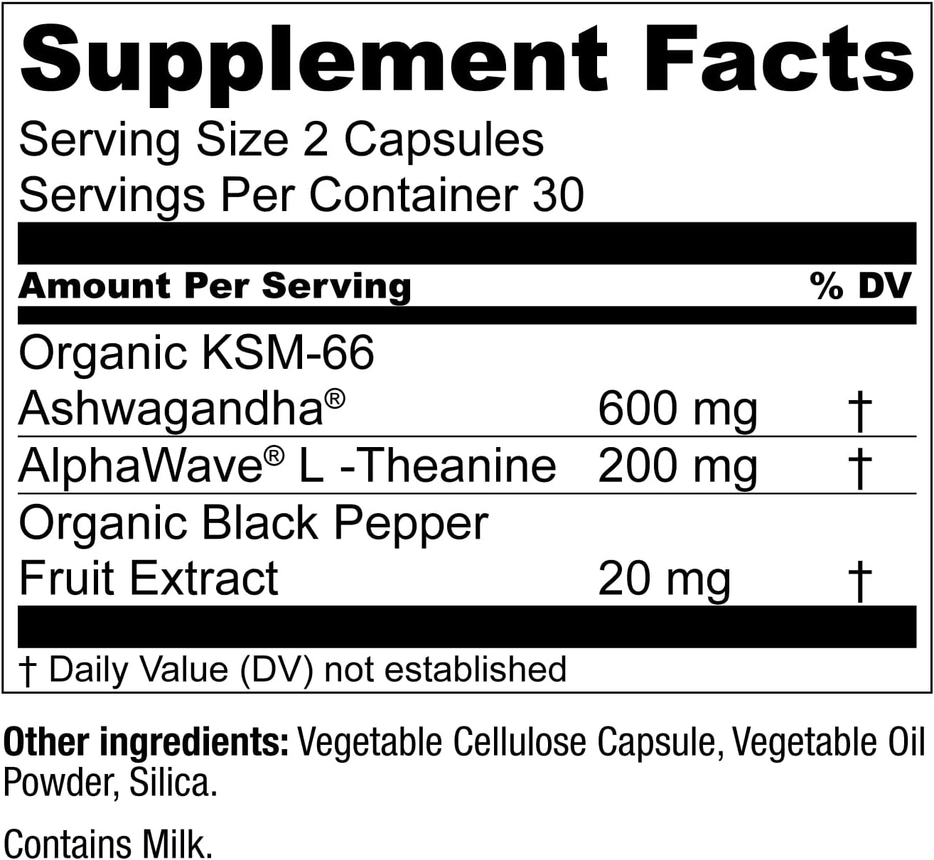 Live Conscious KSM-66 Ashwagandha Supplement w/L Theanine & 