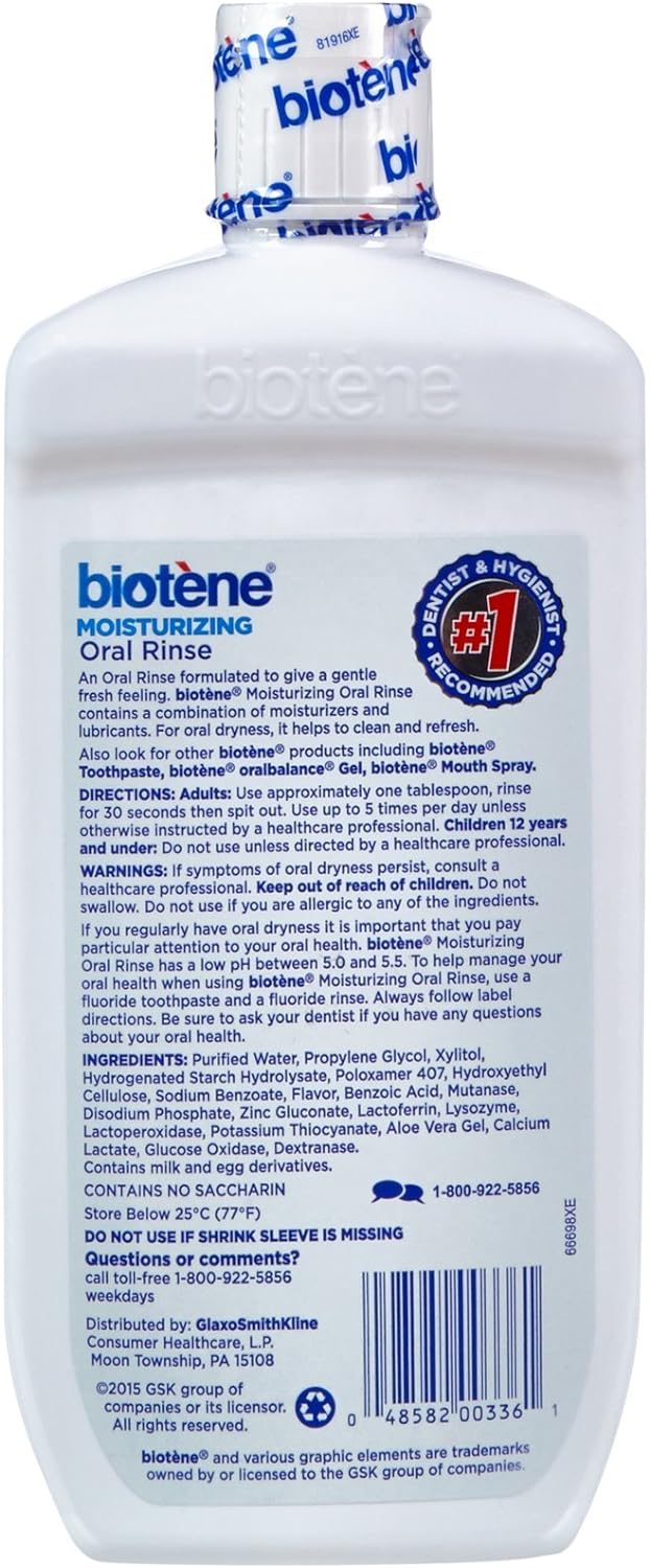 Biotene Moisturizing Oral Rinse, Mild Mint 16 Ounce (Packagi