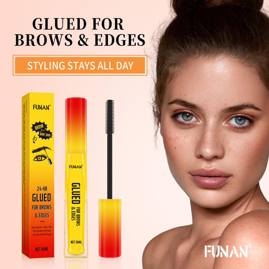 FUNAN Eyebrow Gel,Clear Brow Gel,Glued for Brows & Edges, for Styling Brows,16ml,1 Pack