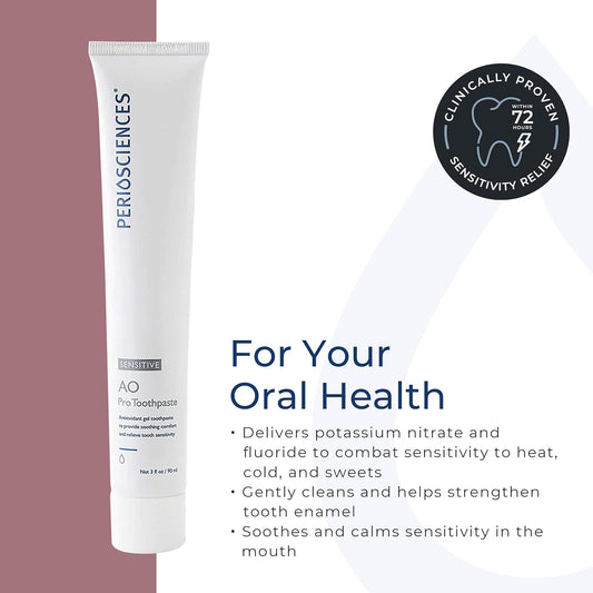 PerioSciences Sensitive AO Pro Toothpaste with Nano Hydroxyapatite 3   / 90 - Pack of 2