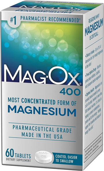 Mag-Ox 400 Magnesium Mineral Dietary Supplement Tablets, 483 mg Magnes