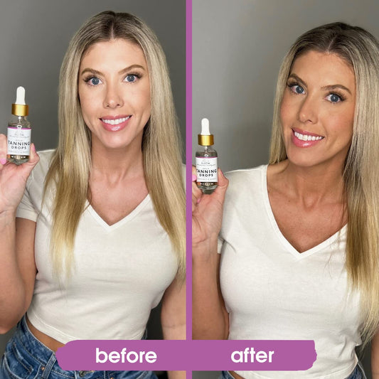 Face Self Tanner Drops, Self Tanning Face Drops, Self Tanning Drops for Your Face & Body, Sunless Quick Tan Drops Face Tanner Drops, Face Tanning Drops to Add to Moisturizer with Hyaluronic Acid Serum