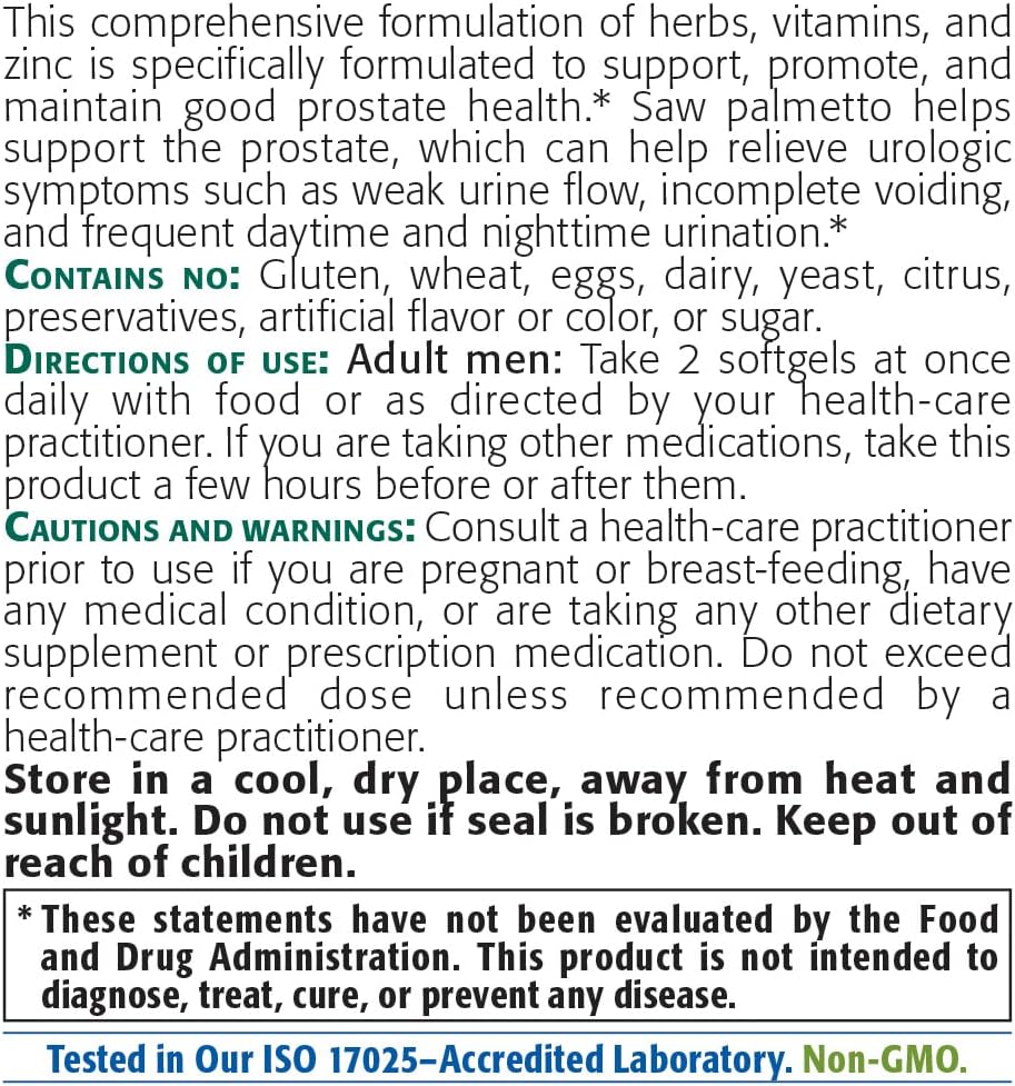 NEW ROOTS HERBAL Prostate Perform Supplement - 90 Soft Gels - Saw Palm