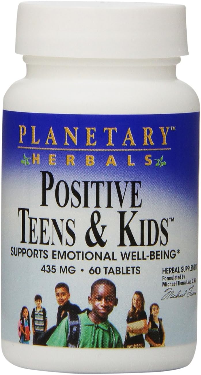 Planetary Herbals Positive Teens and Kids Tablets, 60 Count