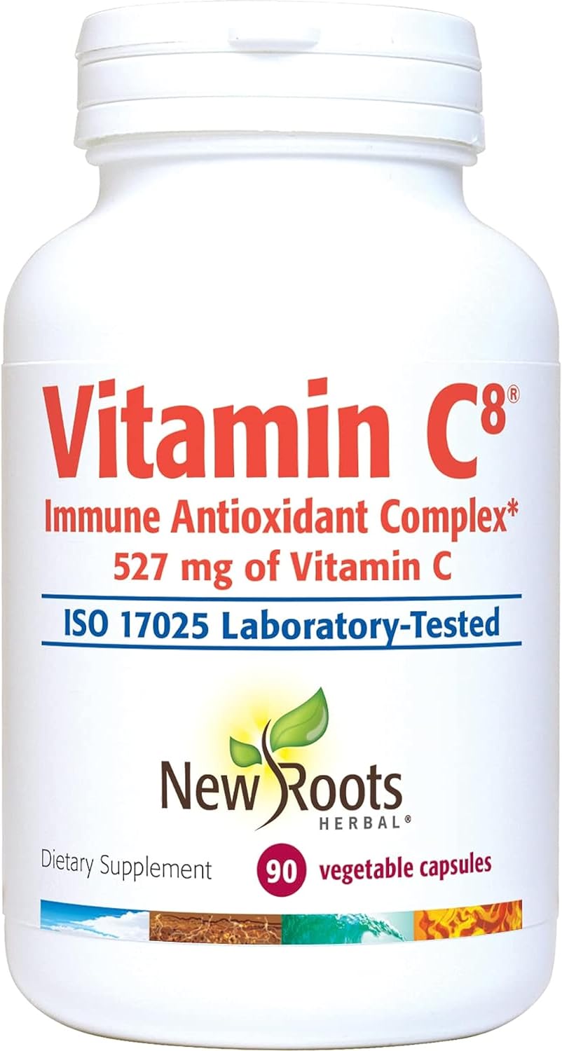 NEW ROOTS HERBAL Vitamin C8, 527mg per Portion (90 Veg Caps) ? 8 Sourc