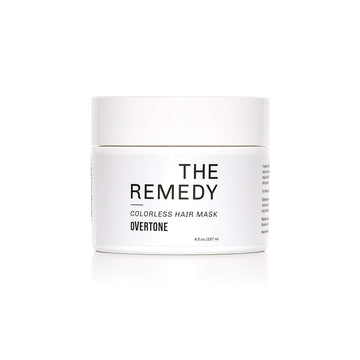 OVERTONE Haircare The Remedy Colorless Hydrating Mask with Shea Butter & Coconut Oil, Cruelty-Free, 8