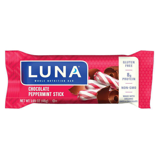 LUNA Bar - Chocolate Peppermint Stick - Gluten-Free - Non-GMO - 7-9g P1.46 Pounds