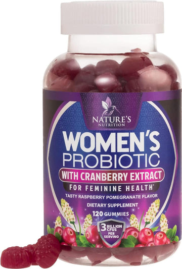 Probiotics for Women Gummy with Cranberry, 3 Billion CFU Guaranteed wi12.7 Ounces