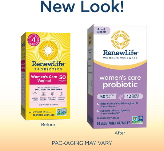 Renew Life Women's Probiotic Capsules, 50 Billion CFU Guaranteed, Supp2.88 Ounces