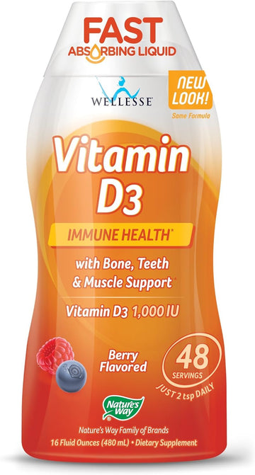 Nature'S Way Vitamin D3 Liquid, Immune Health, Bone, Teeth & Muscle Su