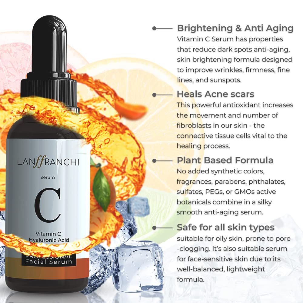 Esupli.com LANFFRANCHI Vitamin C Serum for Face with Hyaluronic Acid-Br