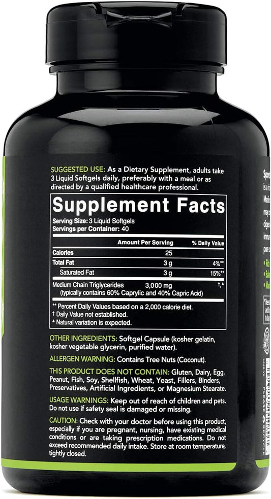 Sports Research Keto MCT Oil Capsules derived from Coconut Oil | Keto 