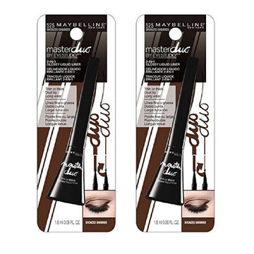 Maybelline New York Eye Studio Master Duo Glossy Liquid Liner, Bronzed Shimmer, 0.05 uid  (Pack of 2)