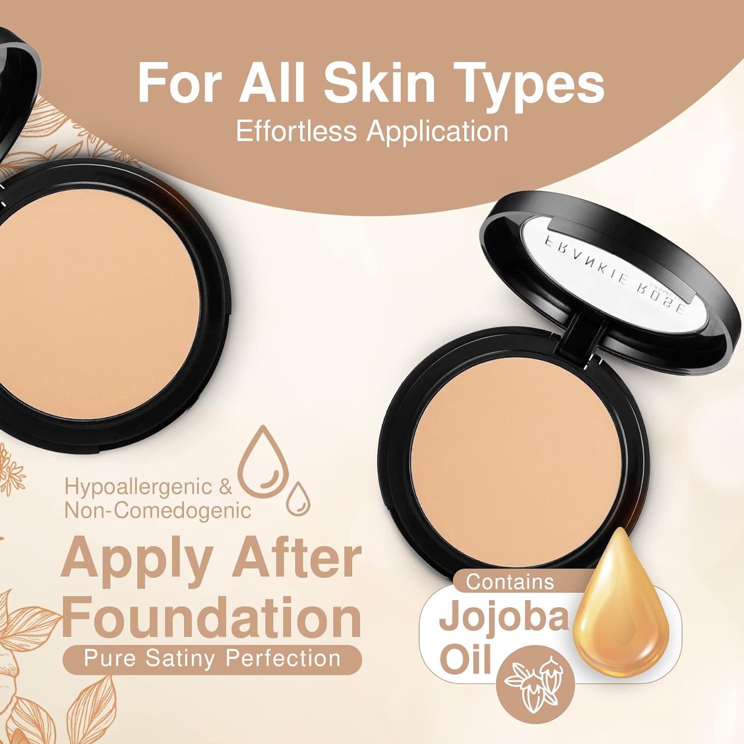 Frankie Rose Cosmetics Powder Foundation – Full Coverage Fac