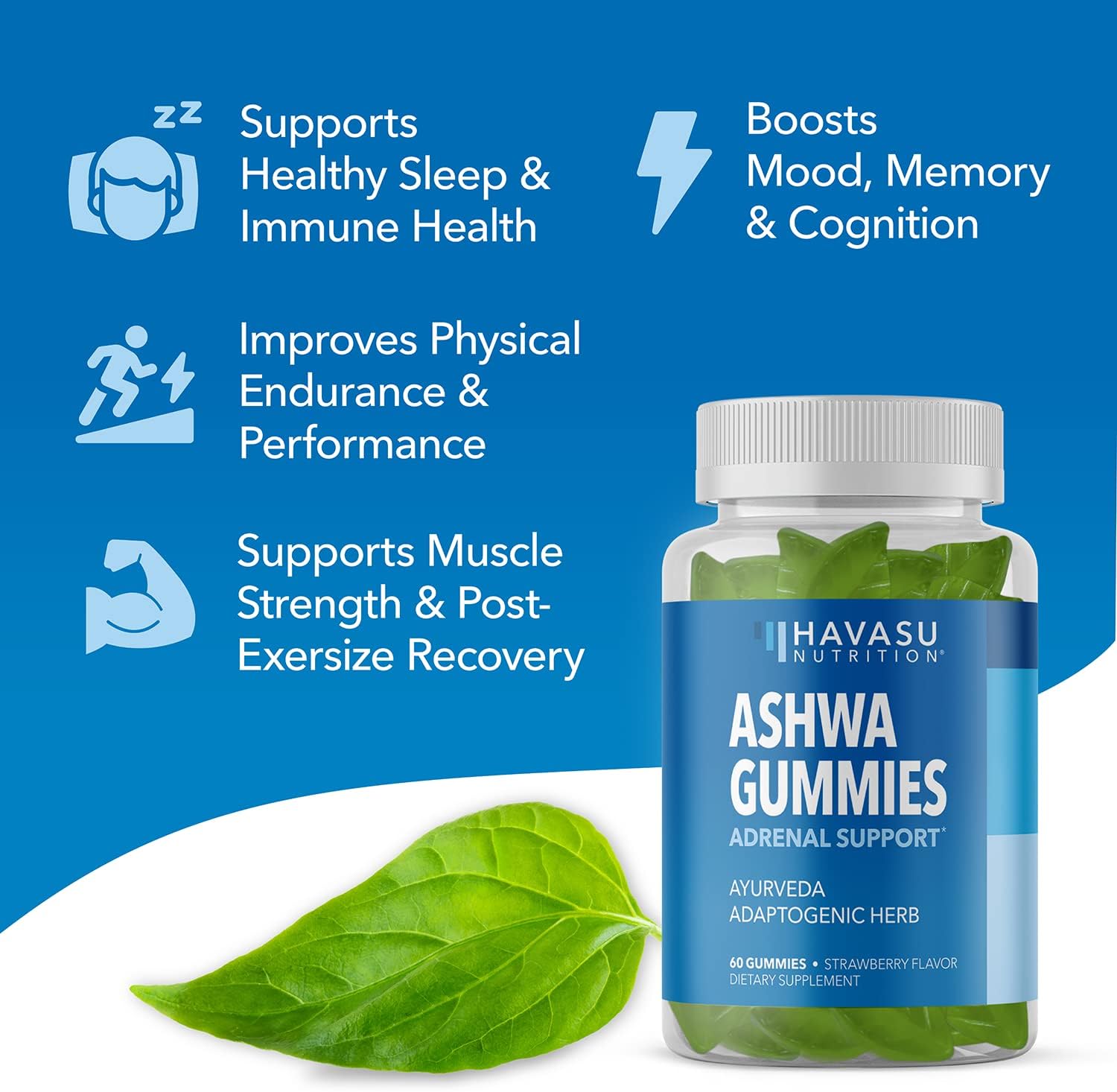 HAVASU NUTRITION Ashwagandha Gummies Supplement Designed to Calm & Rel