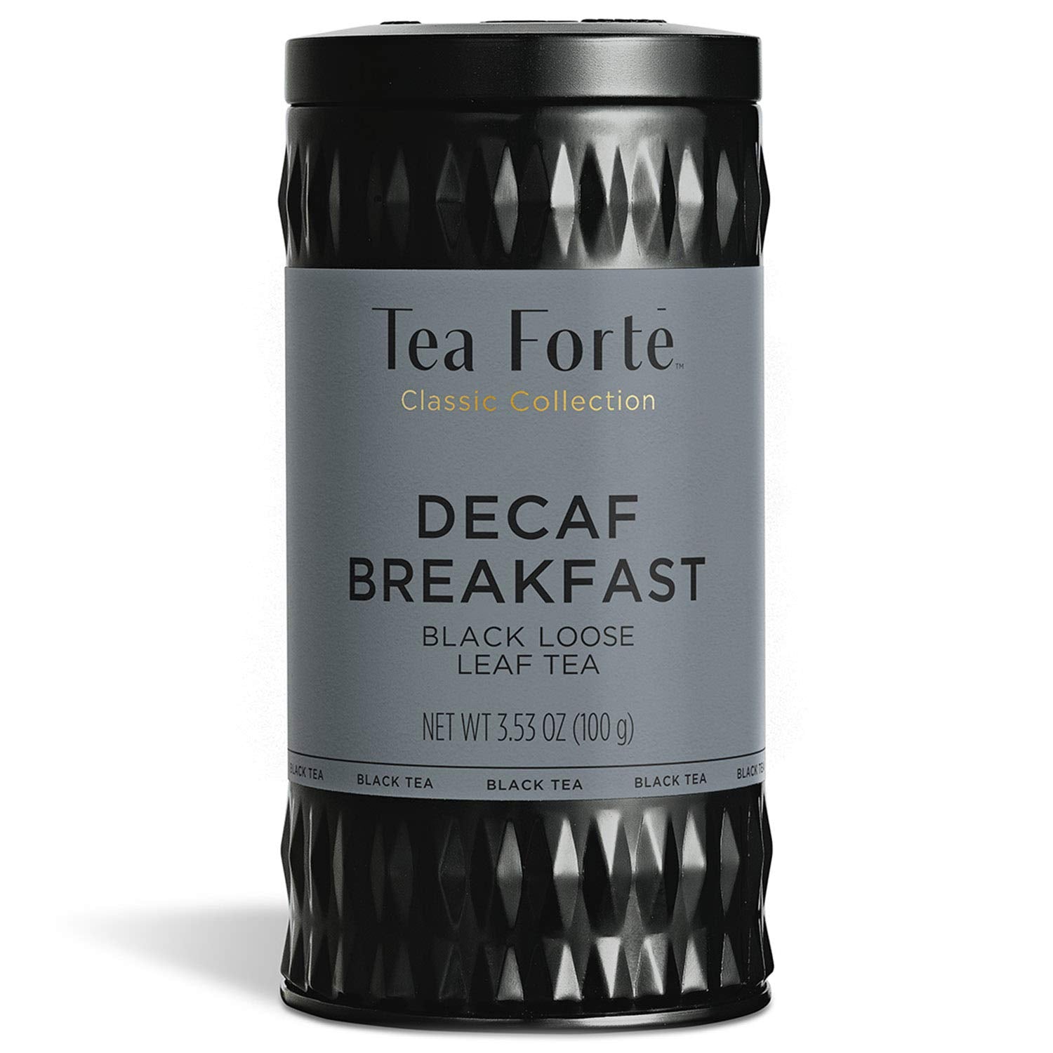 Tea Forte Decaf Breakfast Decaffeinated Black Tea, Loose Tea Canister Makes 35-50 Cups