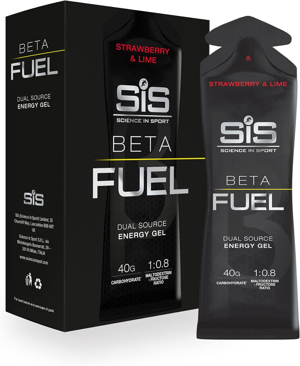 Science In Sport Beta Fuel Gels Dual Source Energy Gel, Strawberry And460 Grams