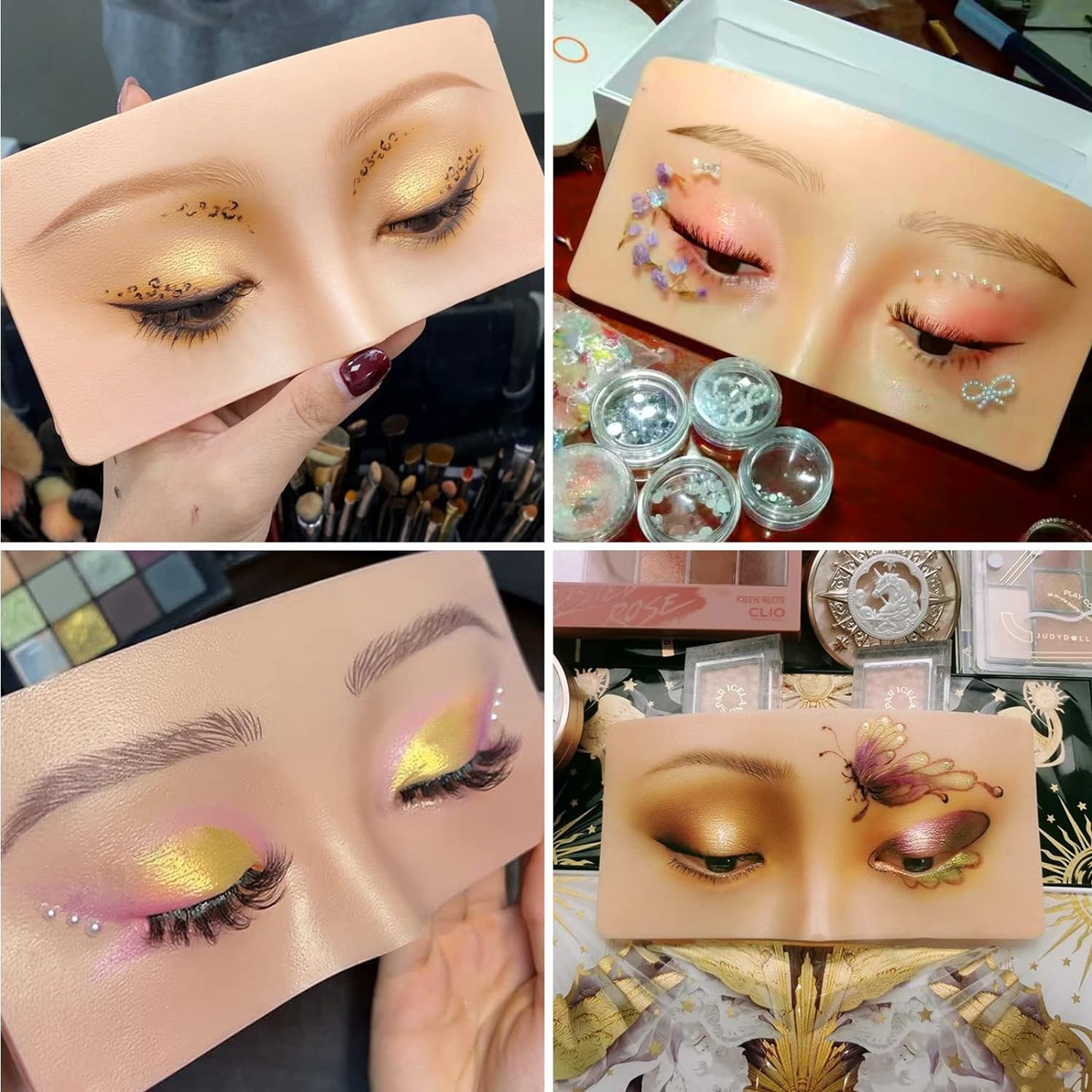 Makeup Practice Face Board FTOYIN, Silicone 3D Realistic Pad
