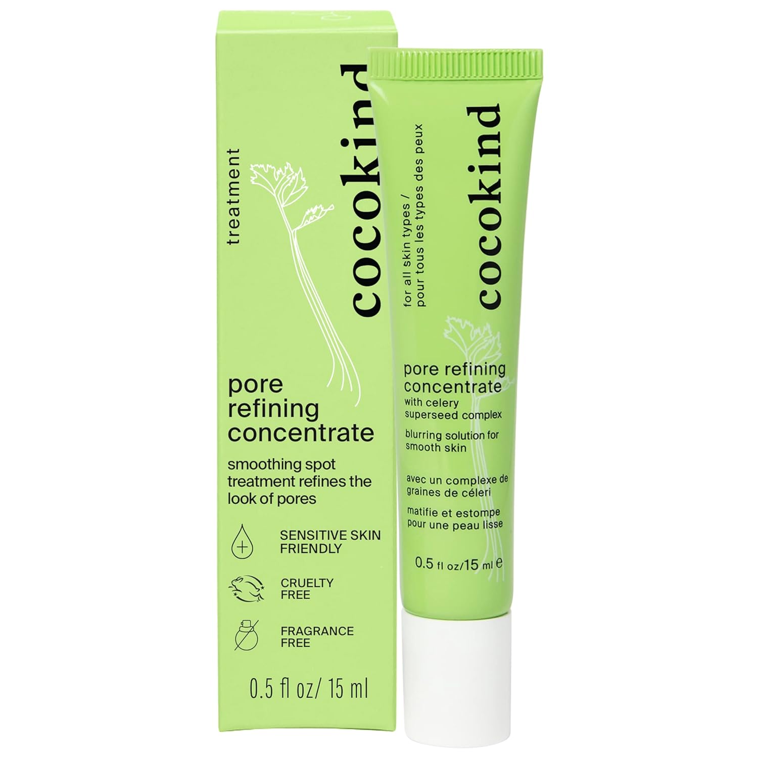 Cocokind Pore Refining Concentrate, Pore Minimizer and Smoothing Spot Treatment with Squalane, Celery Superseed, & Aloe Vera