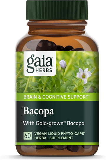 Gaia Herbs Bacopa - Brain and Cognitive Support Herbal Supplement - Ma