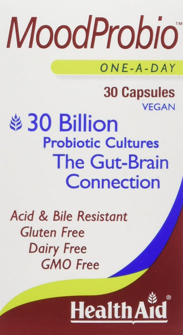 HealthAid MoodProbio Vegan Capsules, Pack of 30 Capsules

100 Grams