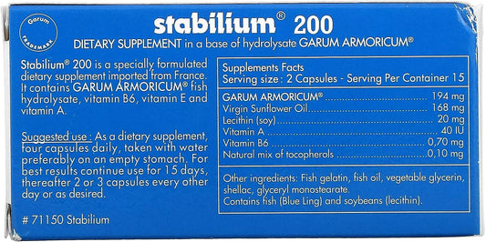 Nutricology Stabilium Gel Caps, 200-Count