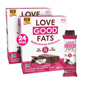 Keto Protein Bar 24 Pack – Coconut Chocolate Chip24 Count (Pack of 1)