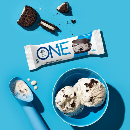 ONE Protein Bars, Cookies & Creme, Gluten Free Protein Bars with 20g P1.5 Pounds