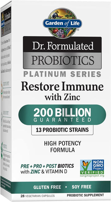 Garden Of Life Dr. Formulated Probiotics Platinum Series Restore Immun3.21 Ounces